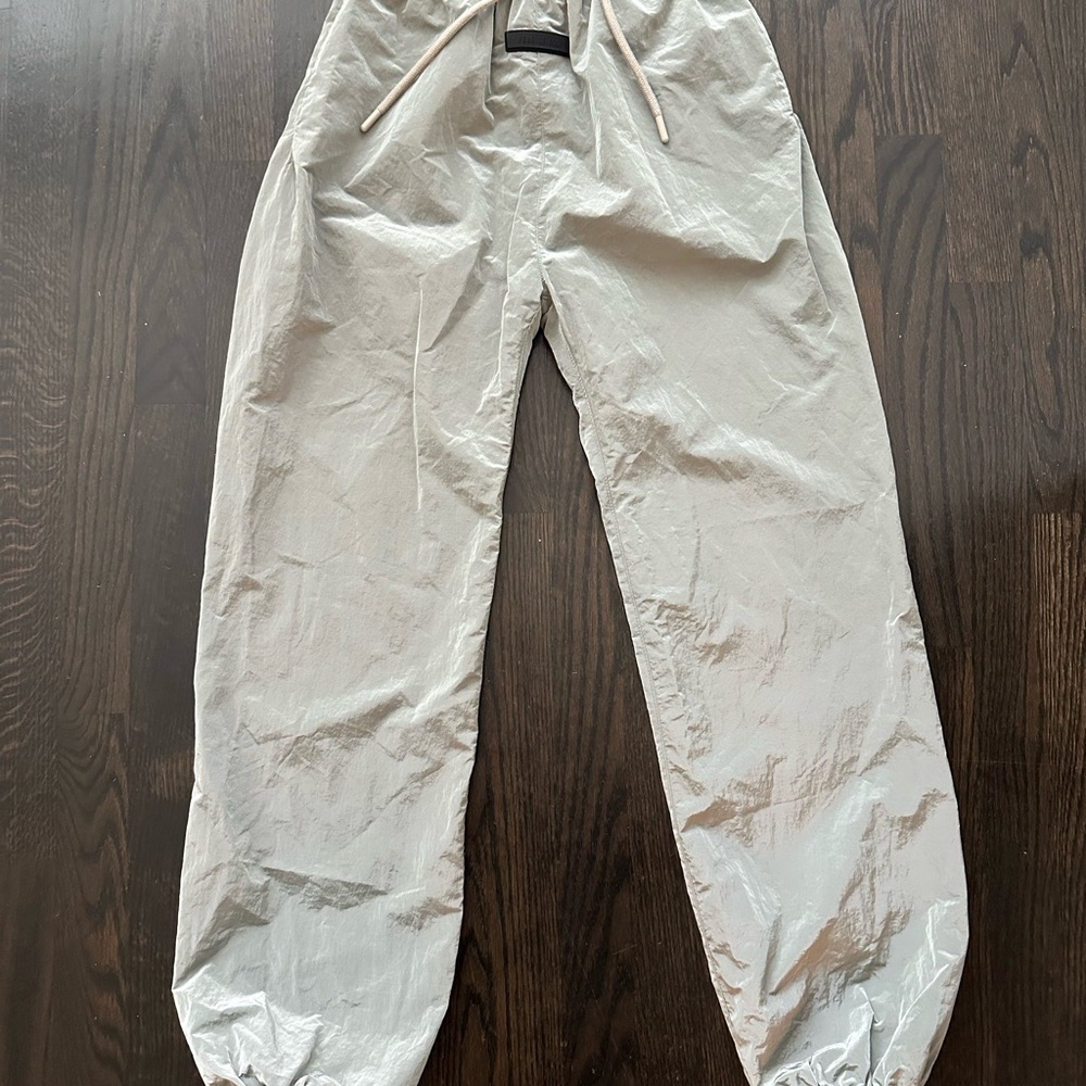 Fear of God Essentials Nylon Track Pants- size XXS- light green- new condition